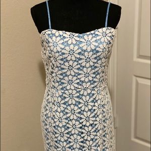 Stunning lace overlay summer dress